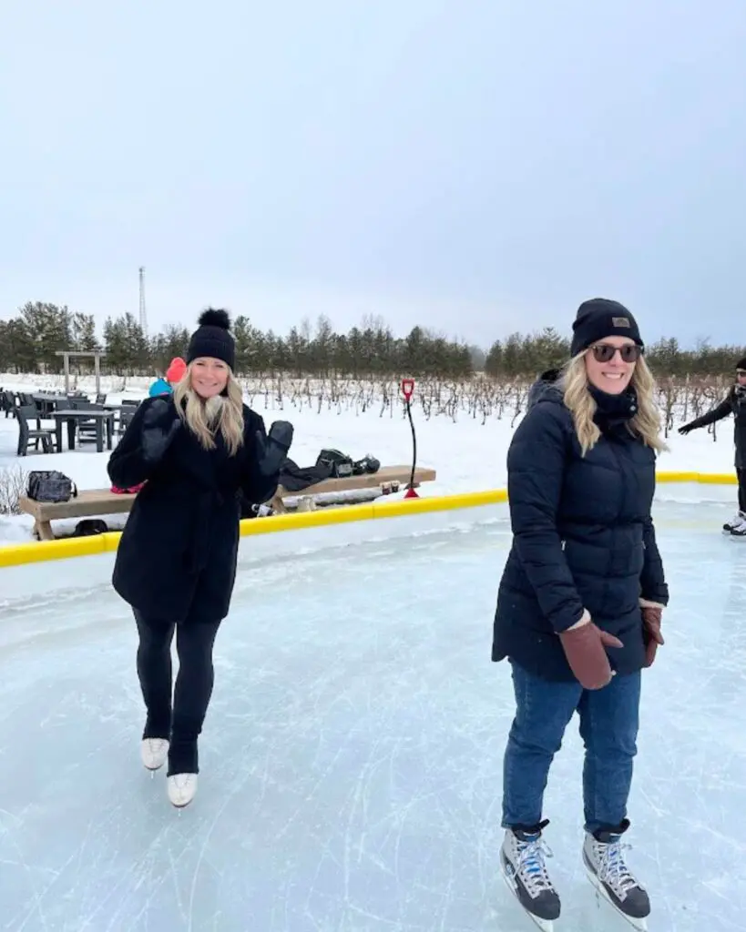 skating at dark horse winery in grandbend