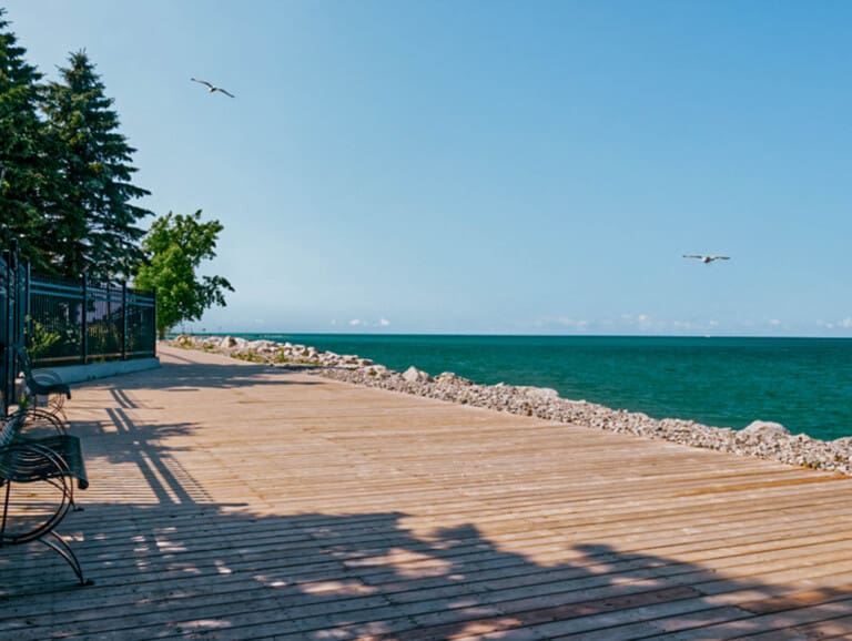 boardwalk goderich lake huron ontario