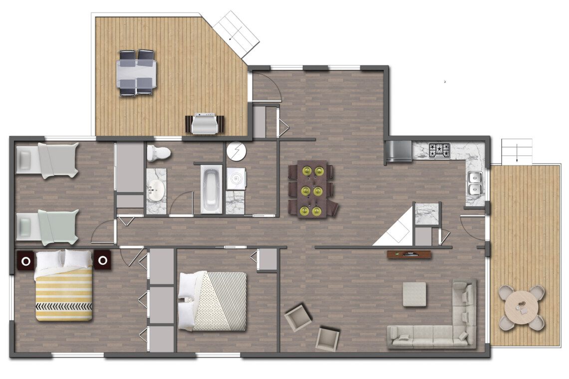 Camerons Peaceful pines vacation rental pet friendly 3 bedroom gamesroom bayfield goderich grand bend lake huron kincardine ontario cottage rental